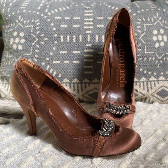 Pedro Garcia Shoes - {Pedro Garcia} Satin and Swarovski Crystal Heels